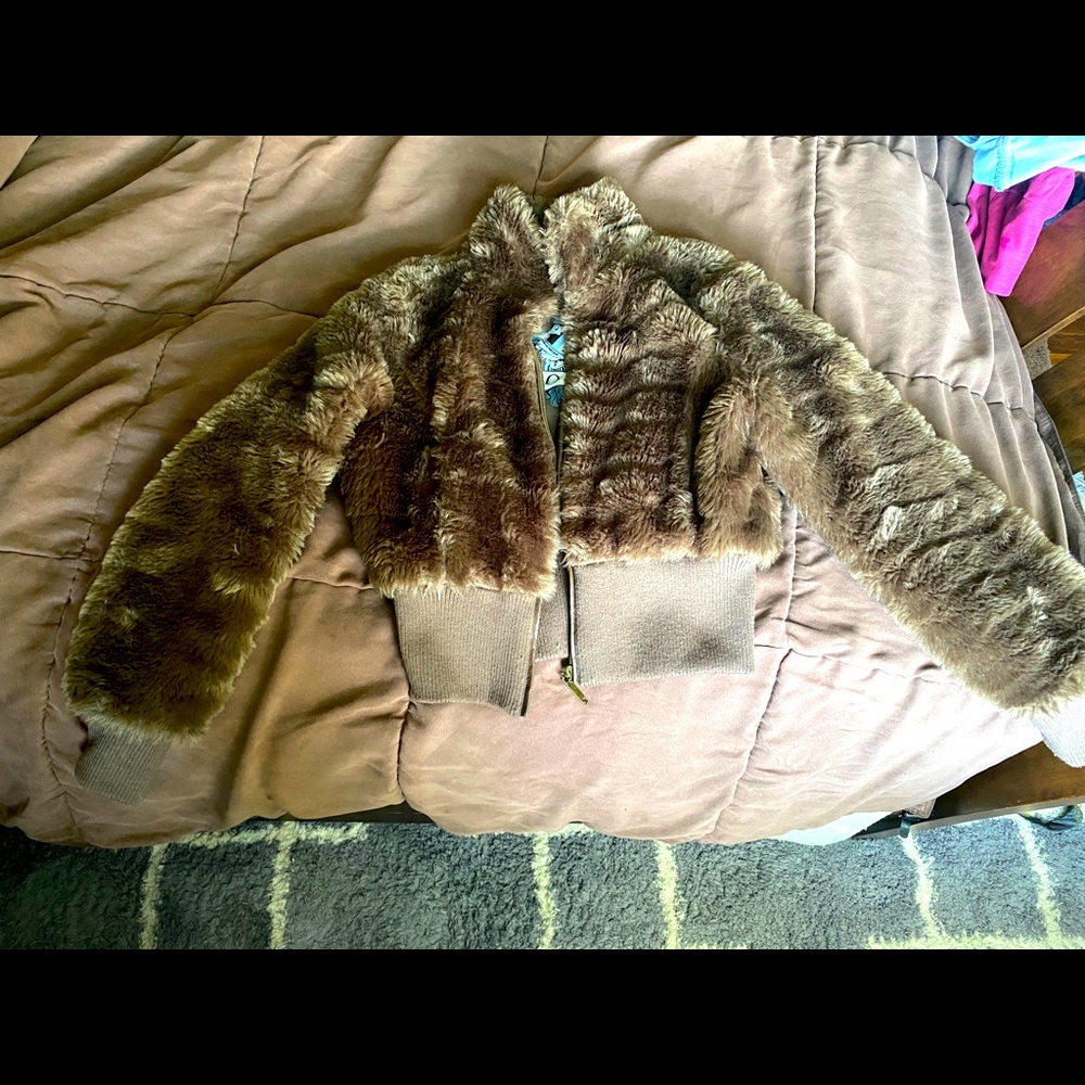 Teddy bear cropped jacket